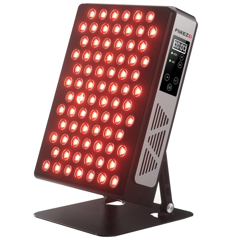 FliKEZE Red Light Therapy Lamp, 78 LEDs with 2-Chip Technology, 4 Wavelengths (630nm, 660nm, 830nm, 850nm), Adjustable Intensity and Timer
